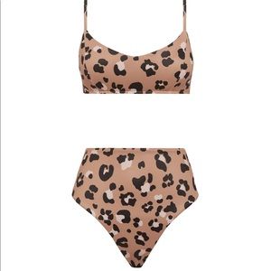 BONDI BORN Leopard Print Bikini